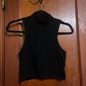 Charlotte Russe Black Crop Top Size M